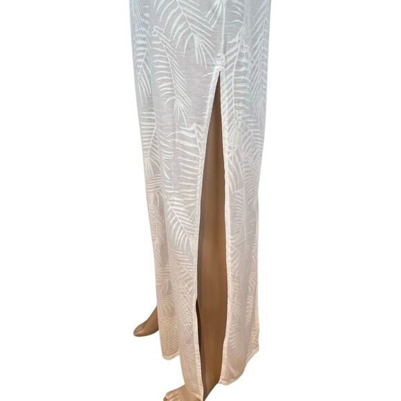 Tavik Swimwear White Sheer Palm Leaf Maxi Cover-Up Dress Size S M (045) - Picture 8 of 16